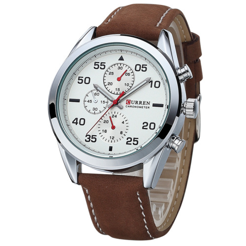 Promotion CURREN Leather Color Band Watch men