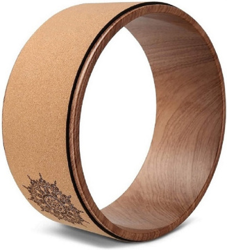 Eco Friendly Cork Massage Wooden Back Yoga Wheel