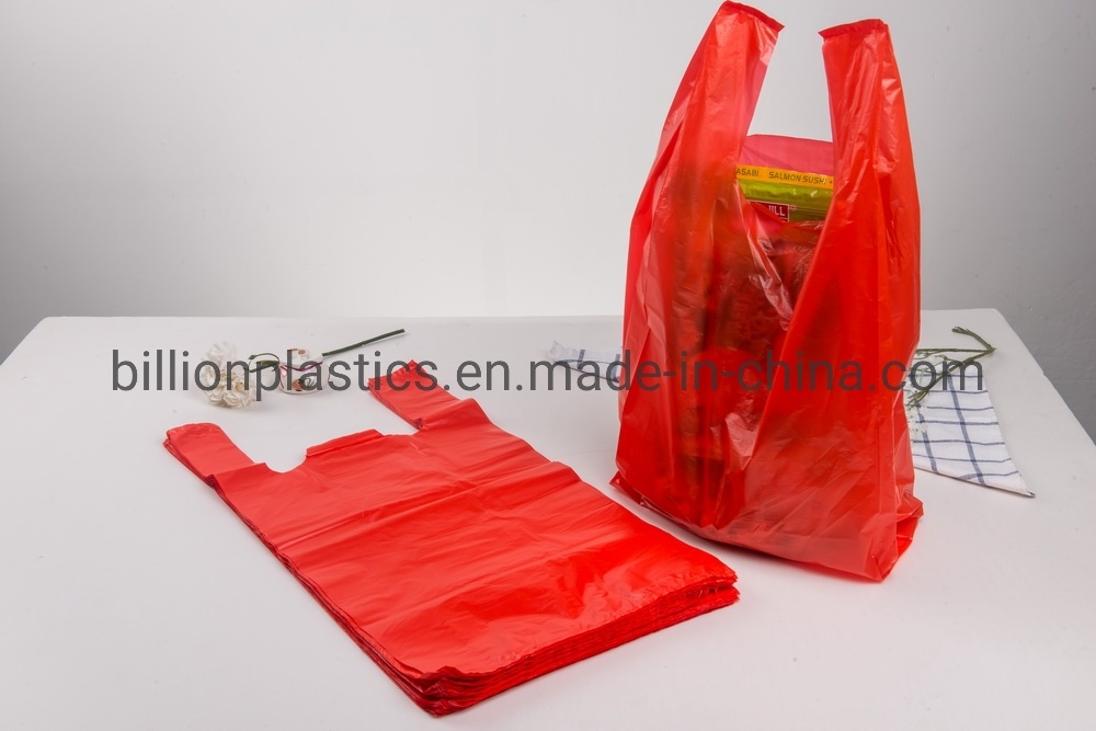 LDPE Plastic Vest Carrier Shopping Garbage Bag with Handles