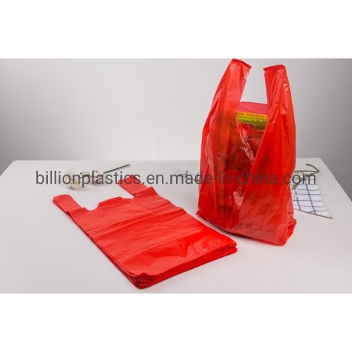 LDPE Plastic Vest Carrier Shopping Garbage Bag with Handles