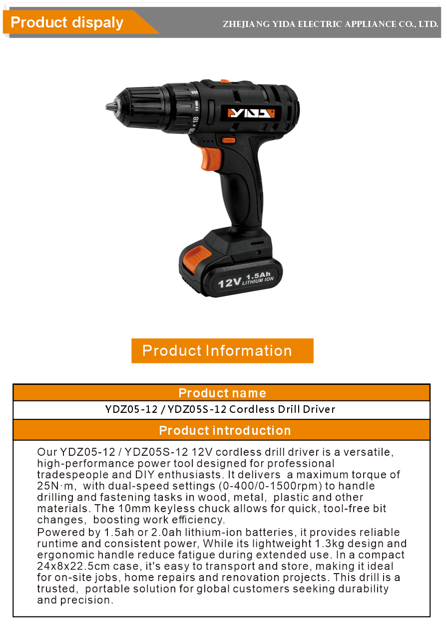 cordless drill driver for home use