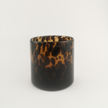 Handmade unique design leopard glass vase