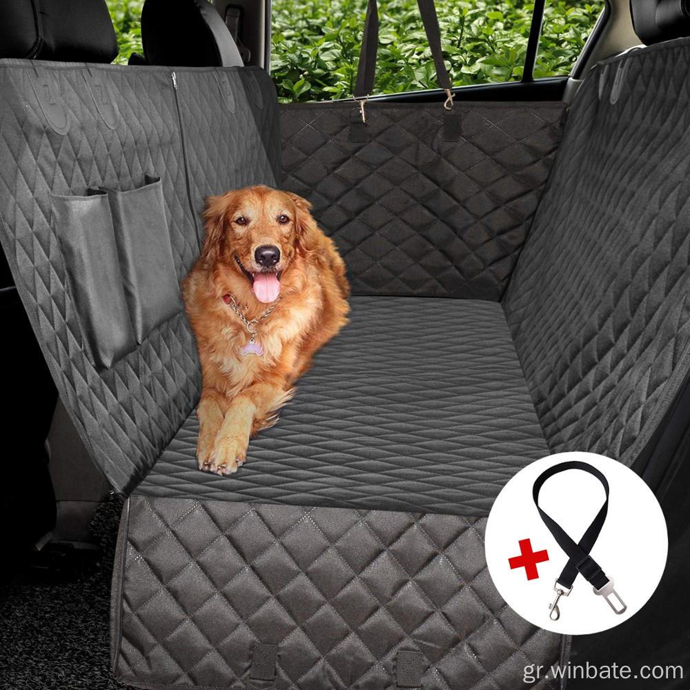 Νέο σχεδιασμό αδιάβροχο κάλυμμα καθίσματος σκύλου για πίσω κάθισμα με πέντε φερμουάρ που επιτρέπουν στους ανθρώπους να κάθονται με σκύλο