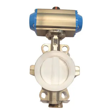 PTFE Lined Butterfly Valve with Carbon Steel Key