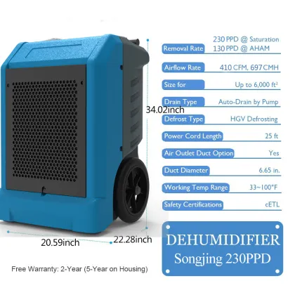 Wholesale LG Industrial High Capacity Plastic Water Restoration Dehumidifier
