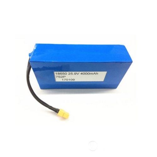 Bateria de íon-lítio 18650 25,9 V 4000 mAh para LED de brinquedo