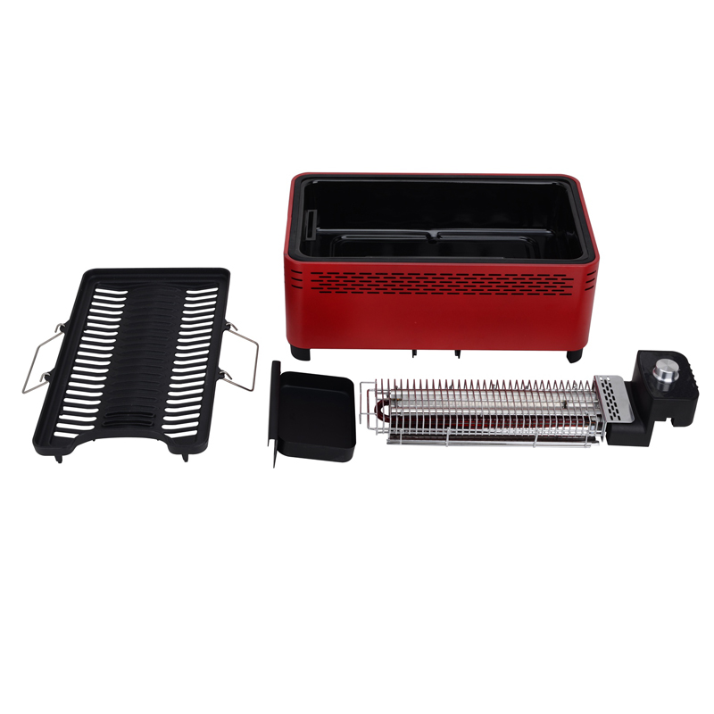 Electrical and Charcoal 2 in 1 Grill with Cast Iron Grill Pan compontent