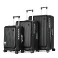 hree-Piece Fashionable Luggage Set: Includes Computer Boarding Box, Expandable Suitcase with Side Open Design and Pull Rod