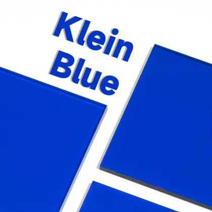 Klein Blue Acrylic Sheets: 3mm/5mm Thickness, Colorful Raw Materials, High Transparency - Customizable Plexiglass Processing