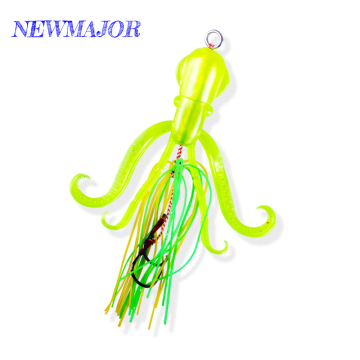NEWMAJOR 12.5g Leaded Squid Soft Lure with Hook for Freshwater Fishing