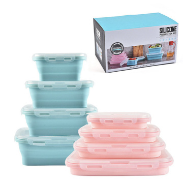 Collapsible Silicone Lunch Box for Camping