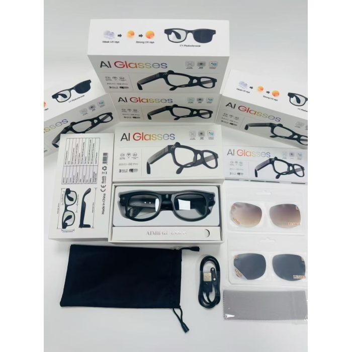 AIMB-G2 Pro AI Gafas inteligentes Cámara HD de 8MP | Grabación de vídeo 1080P y traducción AI OEM al por mayor