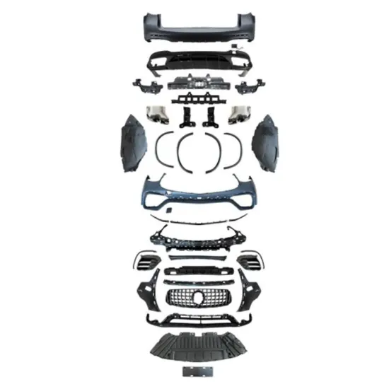 AMG Style Front Rear Bumper Diffuser Kit for BENZ X253 C253 GLC 2020-2022