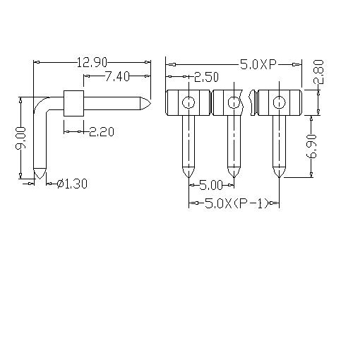 AT332R-5.0XXX-A PCB Screw Terminal Block 