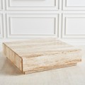 Simple Travertine Square Marble Coffee Table