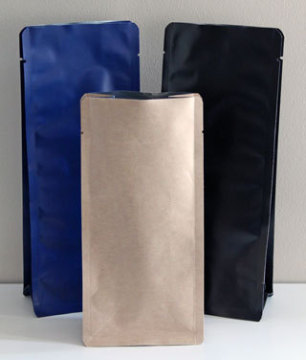 our line box pouch bag,Four side side seal standup zipper lock,quad flat pouch with zipper