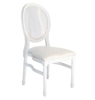 Solid Wood Chateau Louis Chair with Acrylic Backrest