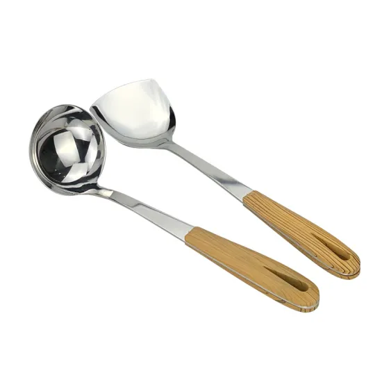 Stainless Steel Shovel Ladle set With Wooden Handle