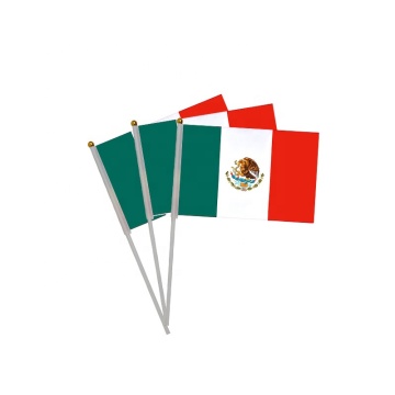 Handheld Mini Green White Red Mexico Flags for Sports and Events