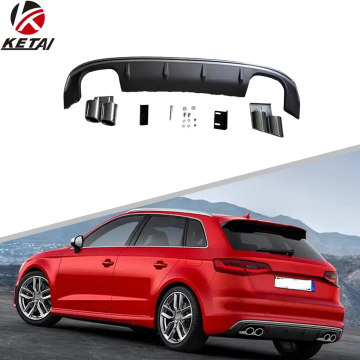 2013-2016 Audi A3 Hatchback Hatchback Cao nguyên chất S3 Bộ khuếch tán phía sau