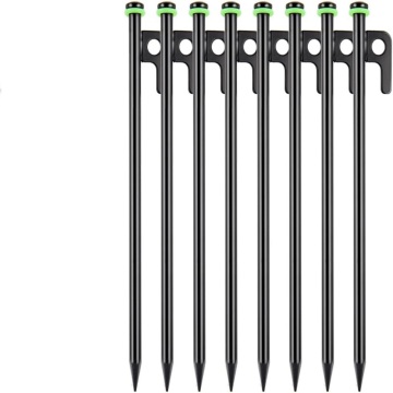8PCS Forged Steel Tent Peg for 12in Tent Stakes Camping