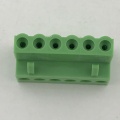 Bloques de terminales conectables hembra verde de paso de 3.96MM