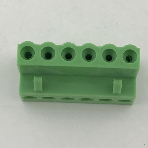 Bloques de terminales conectables hembra verde de paso de 3.96MM