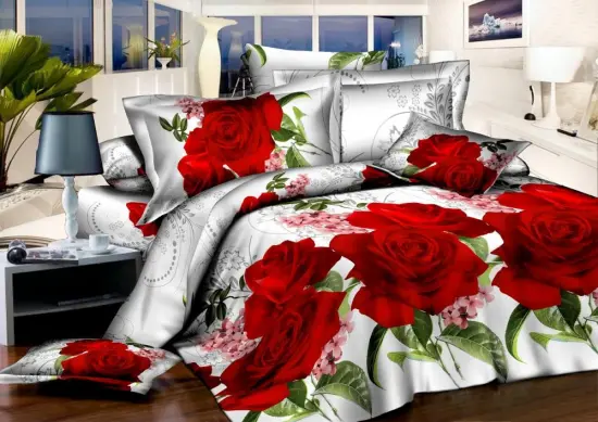 3D Big Flower Design Disperse Printing Fabric