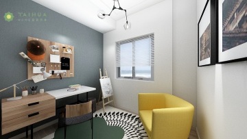 Home Office Study Room Desk with Chair