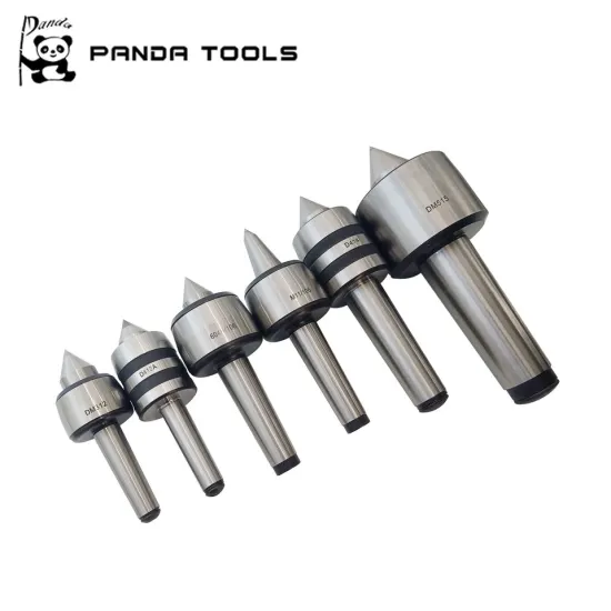 Morse Taper CNC Lathe with Rotary Double Cone Head Live Center