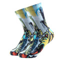 Tide brand women's trend printing mid-waist socks