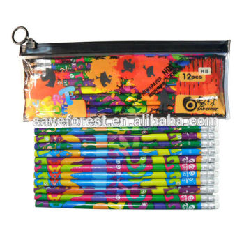 Pencil pouch with zipper stationery set cheapest price, made in China