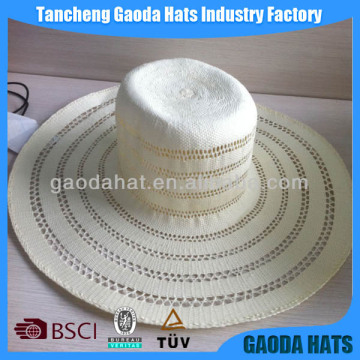 White Color Bangora Hat,Paper Hat Bodies With Vent