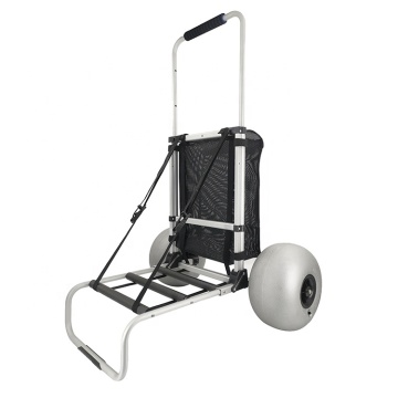 Aluminum Folding Two-Wheel Surf Fishing Carts with Balloon Wheels