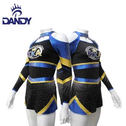 Royal blue girls cheer uniforms