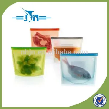 vegetable fresh Reusable Ziplock food bag silicone zipper bag