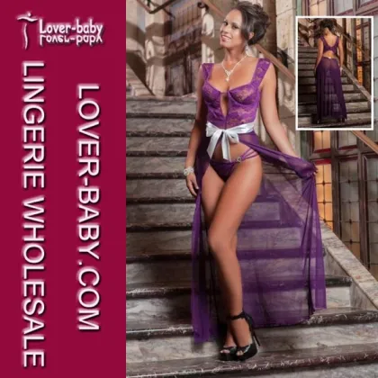 Woman Sleeping Lingerie Gown Wholesale (L51163-2)