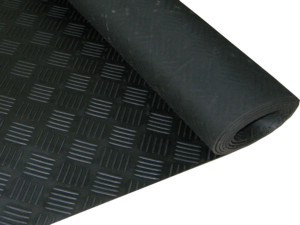 Checker Rubber Sheet, Checker Mat Black Color