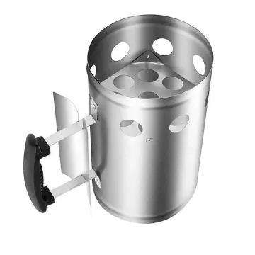 Quick Start BBQ Grill: chimney charcoal lighter and barbecue charcoal fire starter