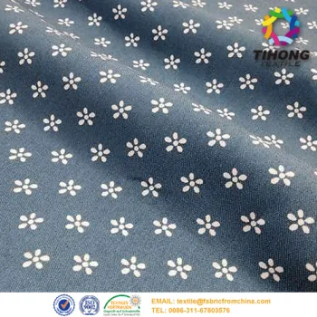printed cotton denim fabric