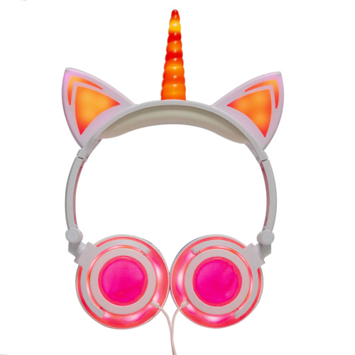 Headphone kucing unicorn untuk tablet anak-anak