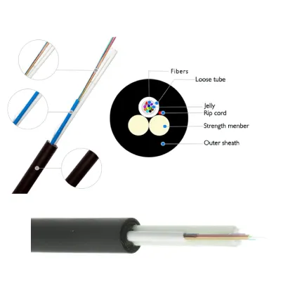 Outdoor Fiber optic cable: 120M Span, 12/24/48 Core Price per 1KM - YOFC, FiberHome
