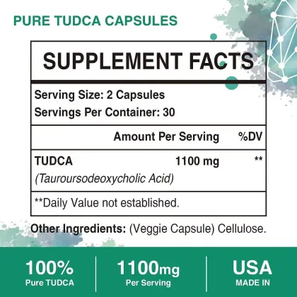 OEM Milk Thistle Liver Support Supplements Bulk Tauroursodeoxycholic Acid Tudca Capsules