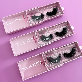 Custom Private Label Russian D Curl Colorful Mink 3D Full Strip Eyelashes with Custom Packaging
