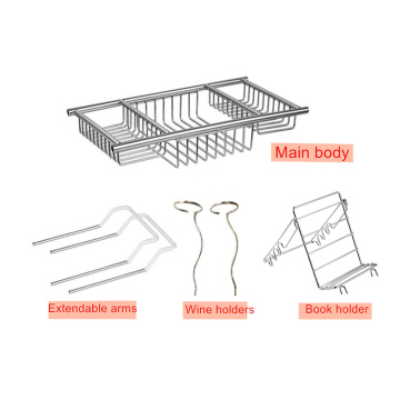 Multifunctional Retractable Bath Tub Rack