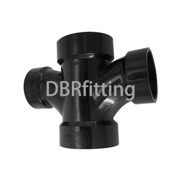 2x2x1.5x1.5Inch Double Sanitary Tee Reducing ABS
