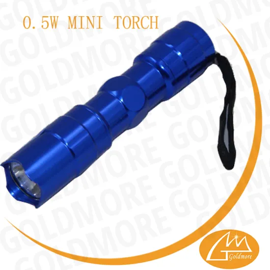 High quality AA battery powered 0.5w led 40lumens mini aluminum torch with lanyard