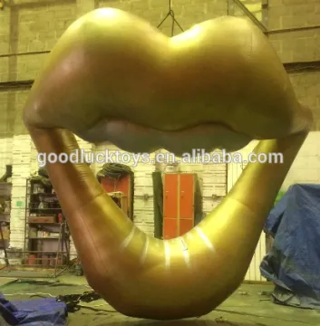 advertising giant inflatable gold lips