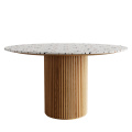 Stable Durable Wax Solid Wood Round Dining Tables