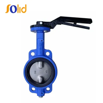 Cast iron without pin type wafer butterfly valve With Hand Wheel